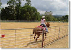 Girl in riding arena